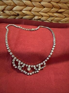 Crystal Cascade Tennis Necklace - Clear/Silver Sparkle